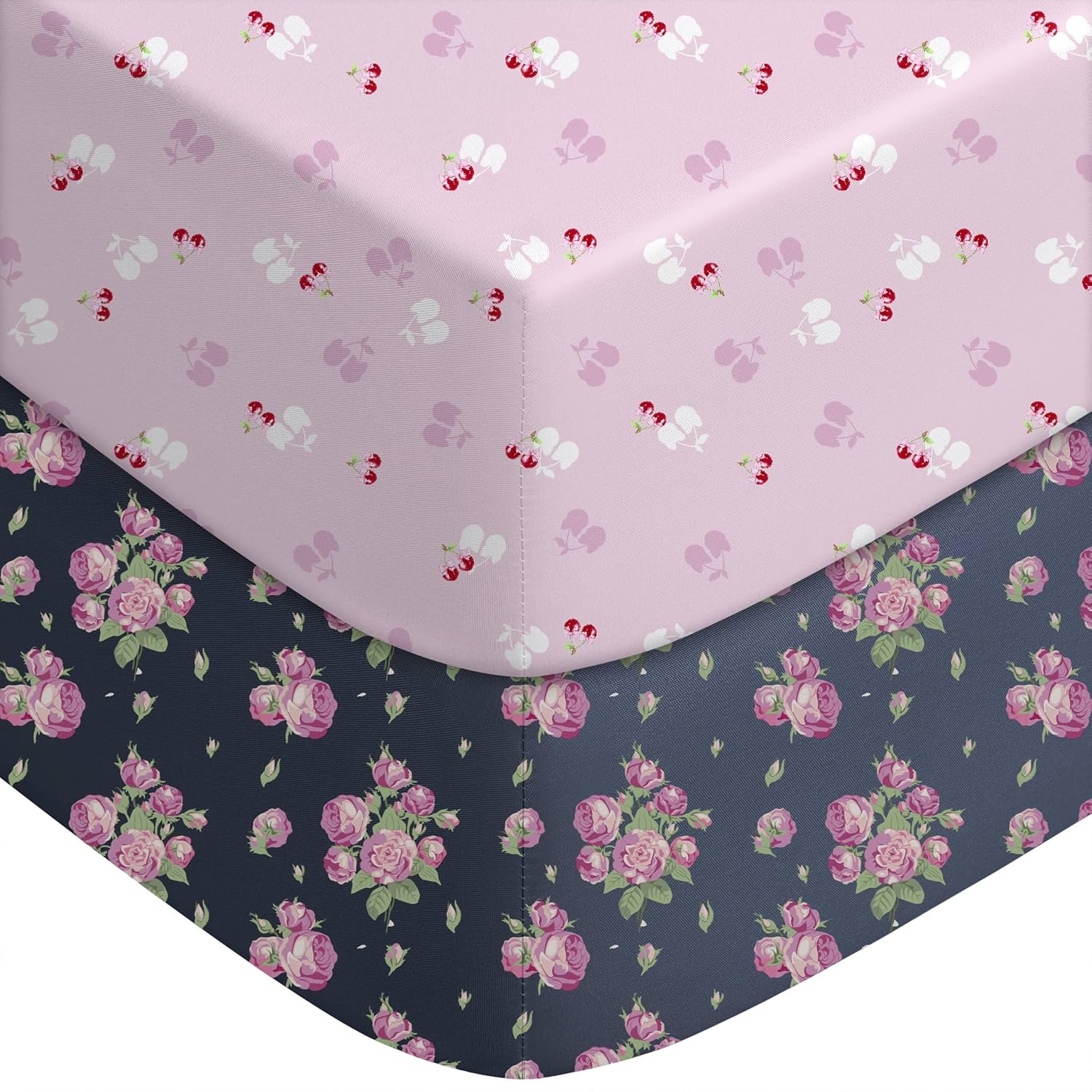 Yoofoss Baby Crib Sheets for Boys Girls, Fitted Crib Sheet 2 Pack for Standard Crib and Toddler