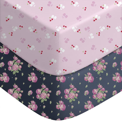 Yoofoss Baby Crib Sheets for Boys Girls, Fitted Crib Sheet 2 Pack for Standard Crib and Toddler