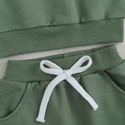 Kupretty Toddler Baby Boy Fall Winter Clothes Color Block Long Sleeve Sweatshirt Pullover Tops + Joggers Pants Outfit Set