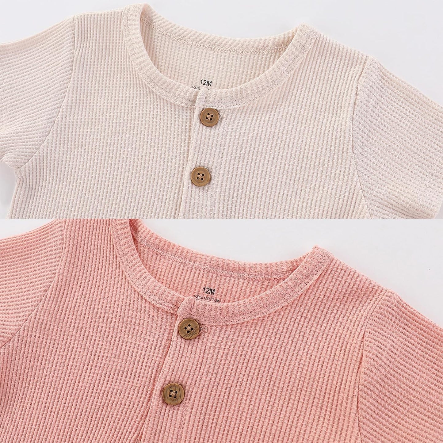 Baby Bodysuits Solid Romper One-Piece Newborn Clothes 2 Pack Baby Shower Gifts