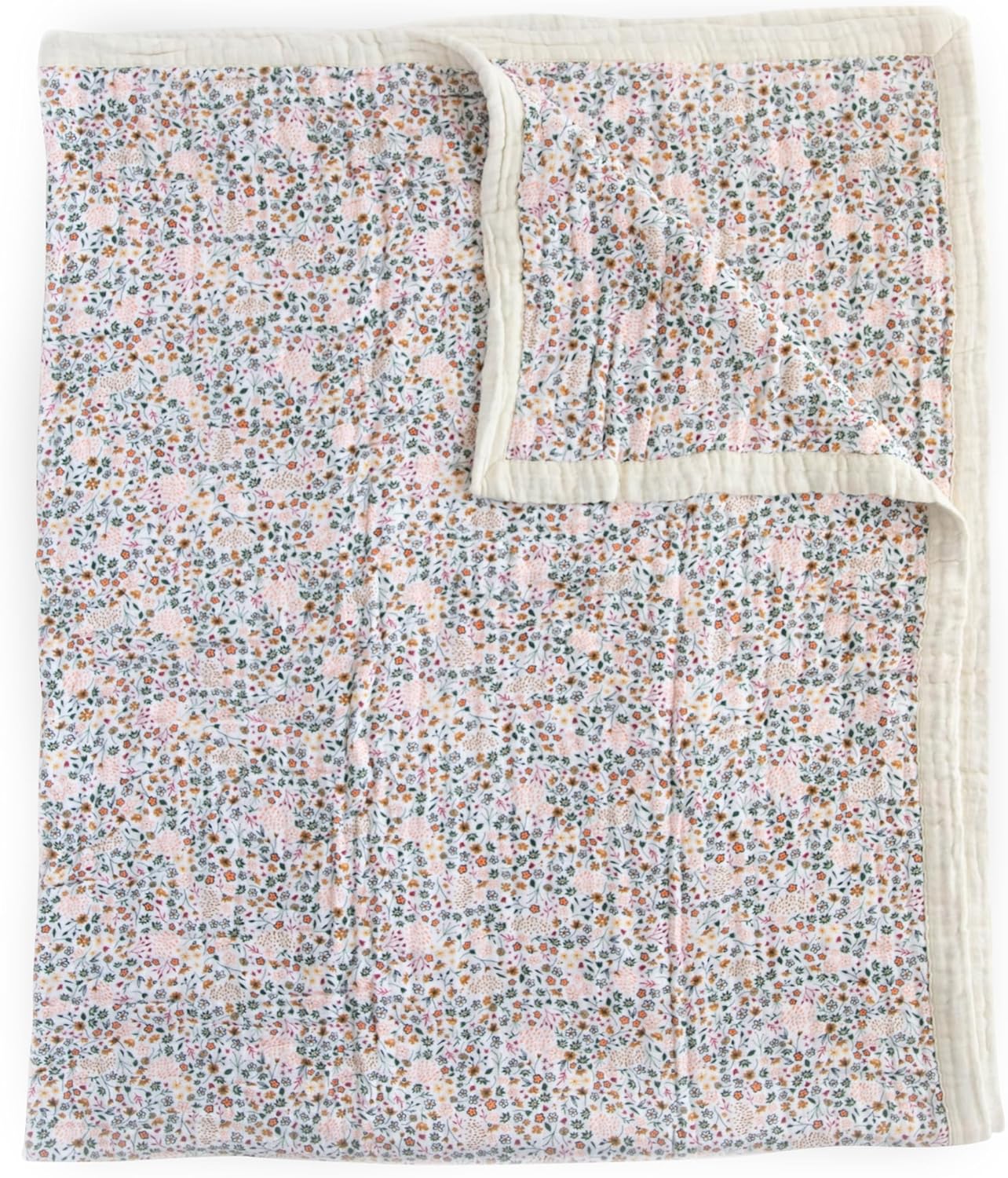 Little Unicorn Premium Quilted Throw | Super Soft, Multi-Layered Muslin XL Blanket| Great for Kids
