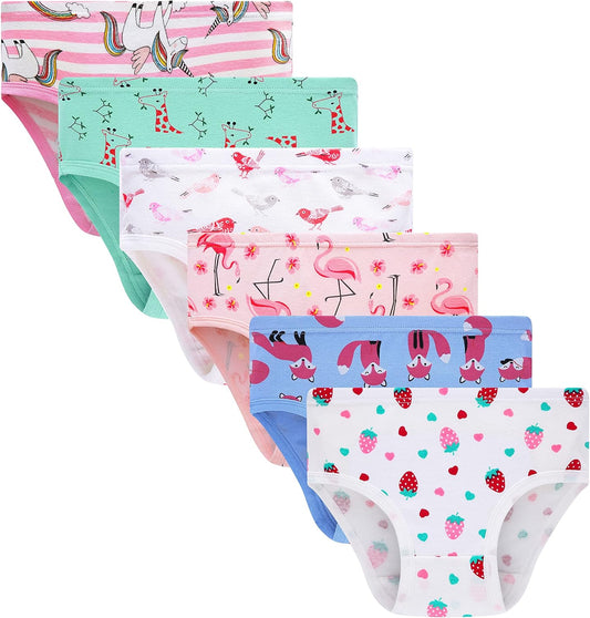 Family Feeling Little Girl Underwear Toddler Panties Big Kids Undies Soft 100% Cotton