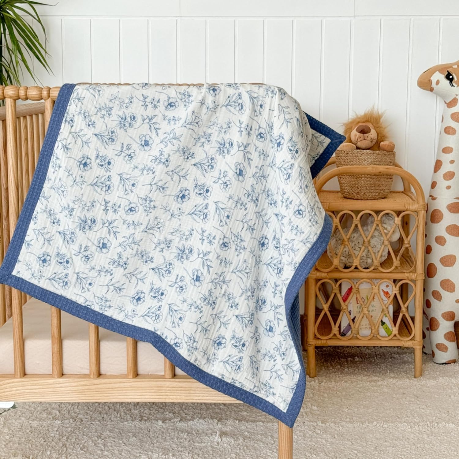 Personalized Baby Blanket with Name – Handmade 100% Organic Cotton Newborn Gift | Custom Knit