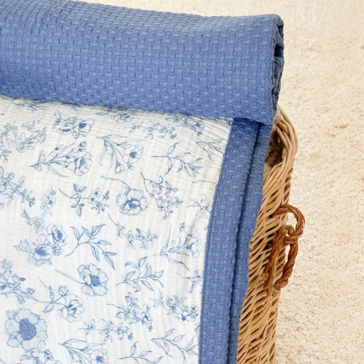 Personalized Baby Blanket with Name – Handmade 100% Organic Cotton Newborn Gift | Custom Knit