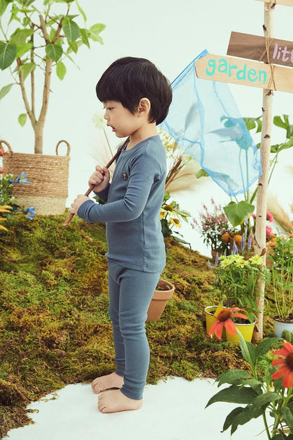 moimoln 6M-8Y Modal Cotton Solid Soft Breathable Baby Toddler Boys Girls Snug fit Pjs Long Sleeve Pajamas Set Sleepwear Daily