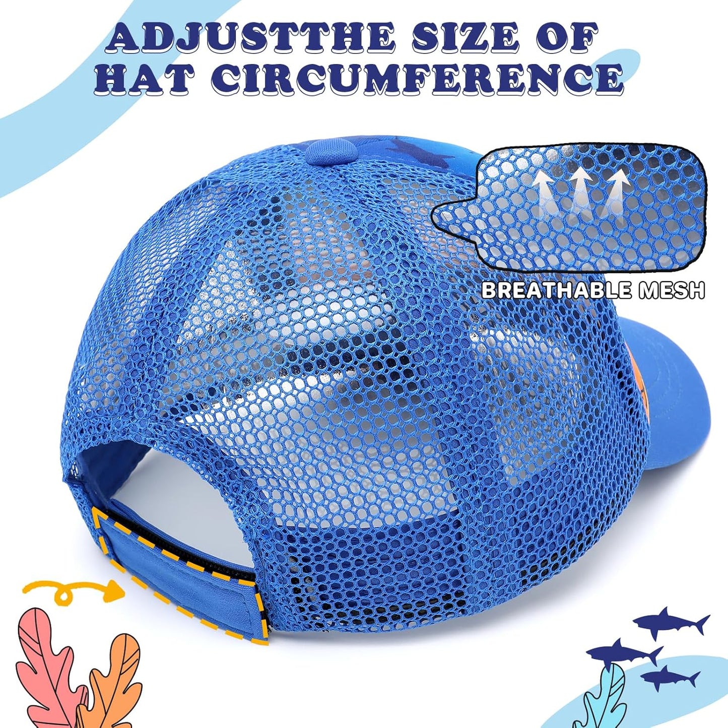 Duoyeree Toddler Baseball Cap Baby Cap Sun hat Print Dinosaur Pattern and Solid Color hat Kids boy Girl Age 0-8t