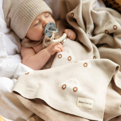 Knit Baby Blanket for Girls and Boys 100% Cotton Buttery Soft Cozy Receiving Swaddle Crib Stroller