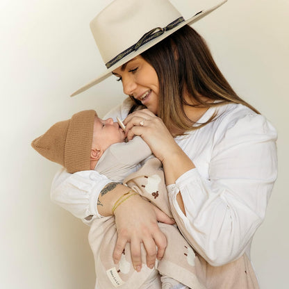 Baby Swaddle Blanket - 100% Luxury Cotton Knit Soft Cozy Lightweight Unisex Receiving Crib Stroller