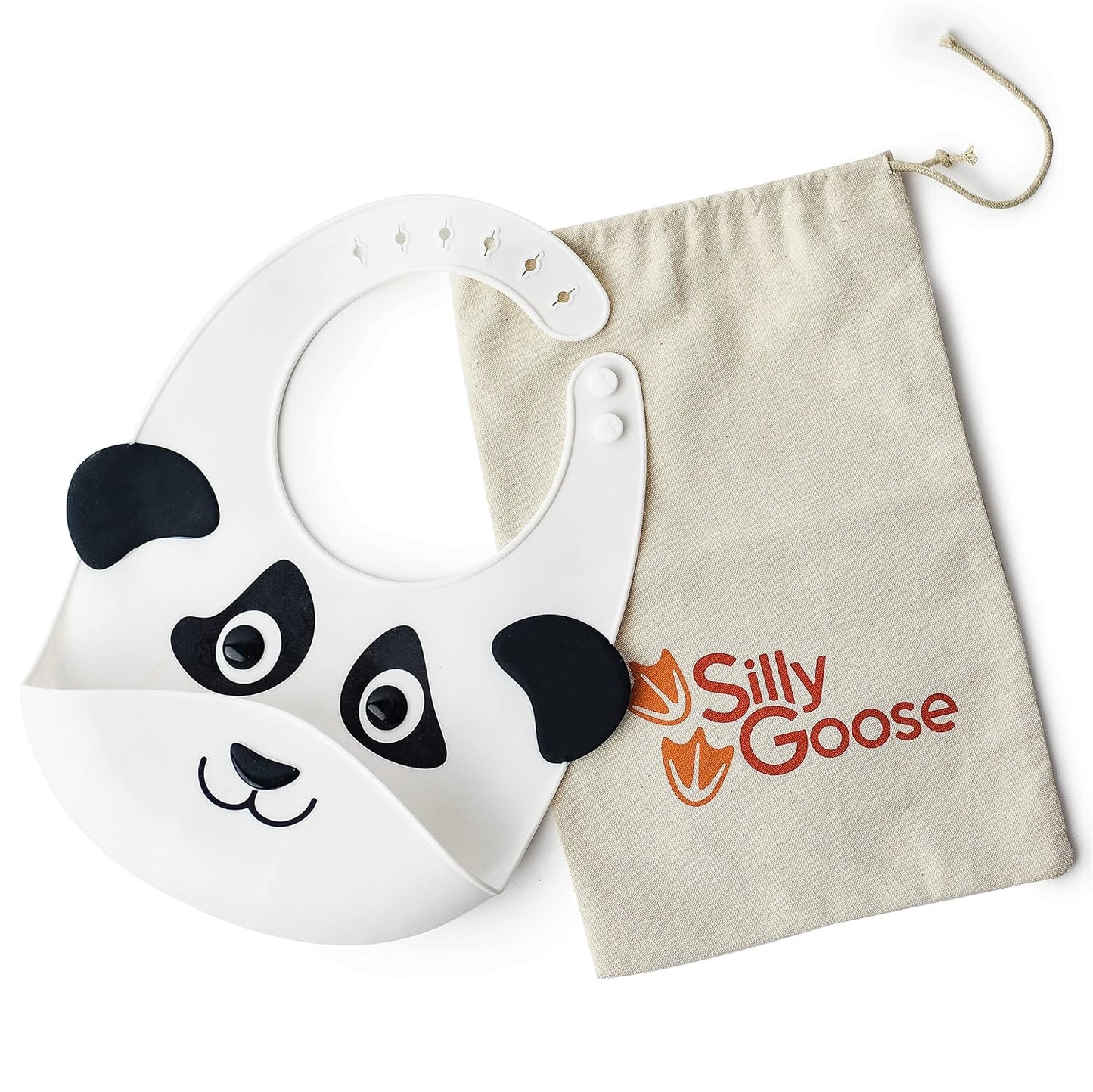Silly Goose Silicone Animal Baby Bibs for Babies and Toddlers, Waterproof, Adjustable, Soft, Extra