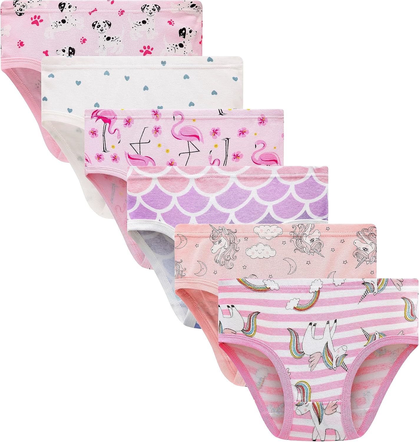 Family Feeling Little Girl Underwear Toddler Panties Big Kids Undies Soft 100% Cotton