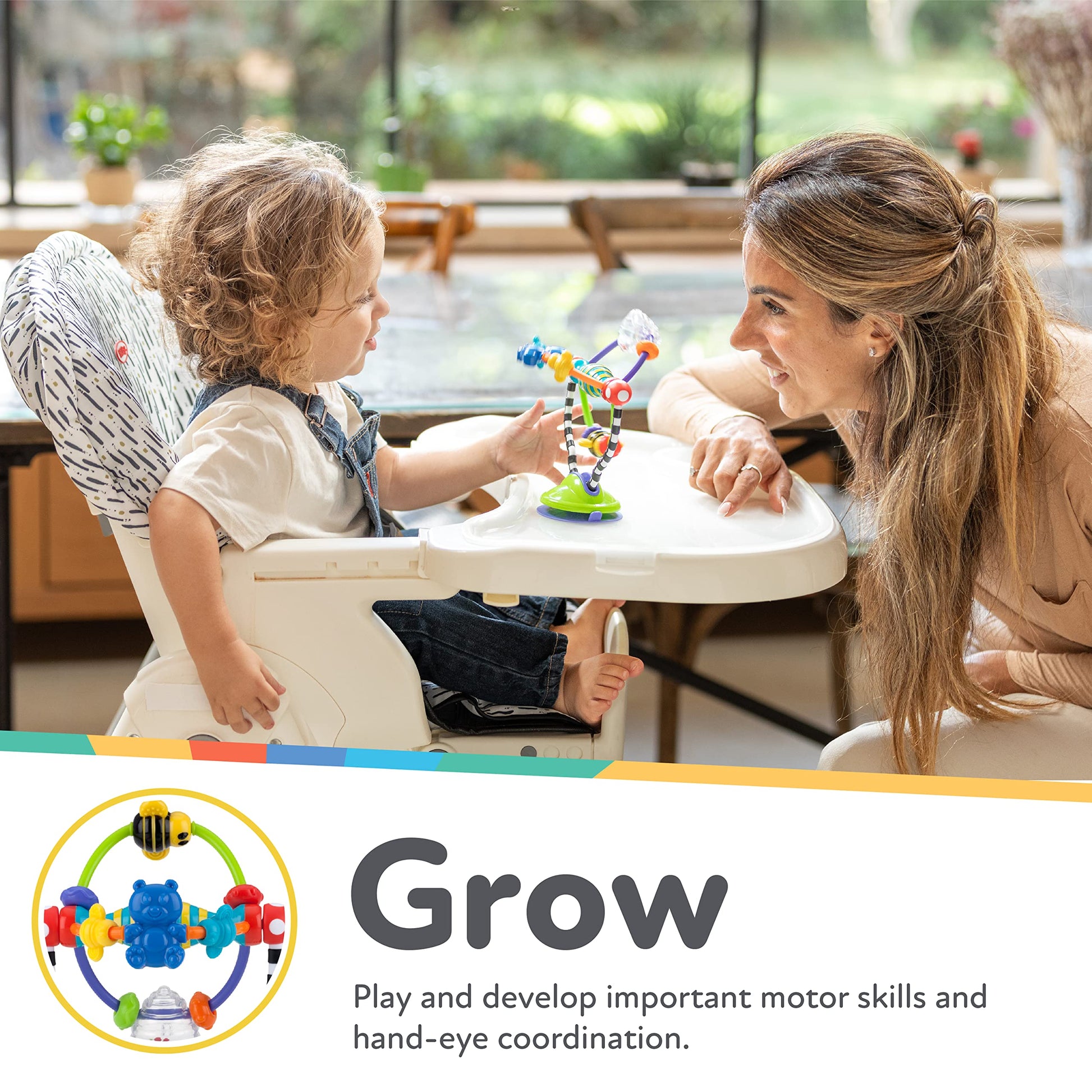 Nuby Silly Spinwheel Toy with Suction Base - Interactive High Chair Toy for Babies and Toddlers