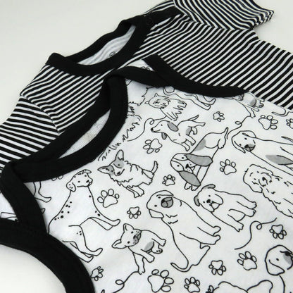 HonestBaby Short Sleeve and Tank Romper 100% Organic Cotton for Infant Baby and Toddler Boys