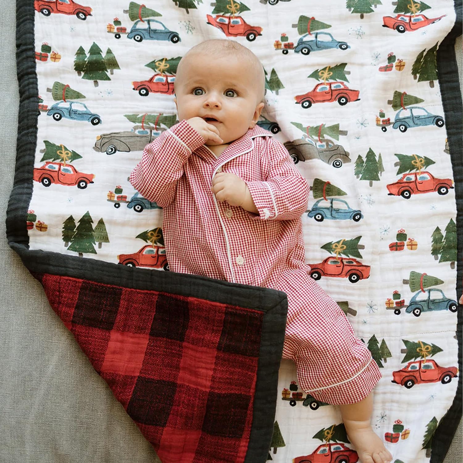Little Unicorn Newborn Receiving Quilt | Ultra- Soft, Multi-Layered Muslin Fabric | Gift for