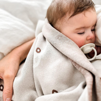 Knit Baby Blanket for Girls and Boys 100% Cotton Buttery Soft Cozy Receiving Swaddle Crib Stroller