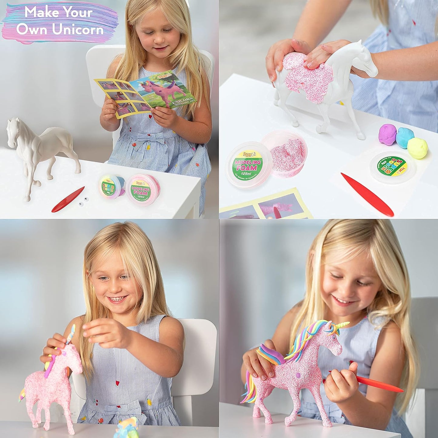 TOYLI Unicorn Modeling Art Kit - Unicorn Crafts for Kids 4-6