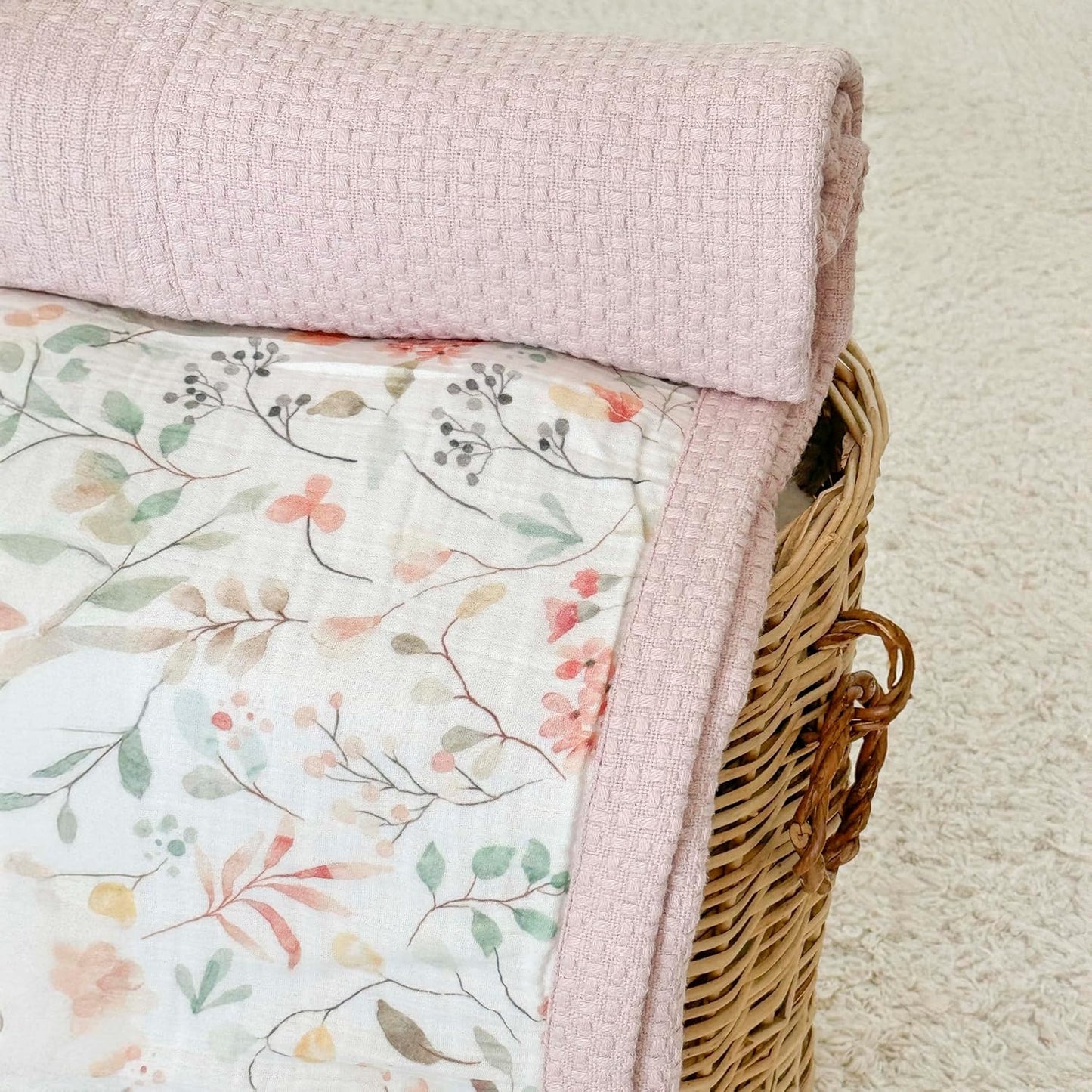 Personalized Baby Blanket with Name – Handmade 100% Organic Cotton Newborn Gift | Custom Knit