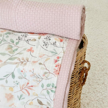 Personalized Baby Blanket with Name – Handmade 100% Organic Cotton Newborn Gift | Custom Knit