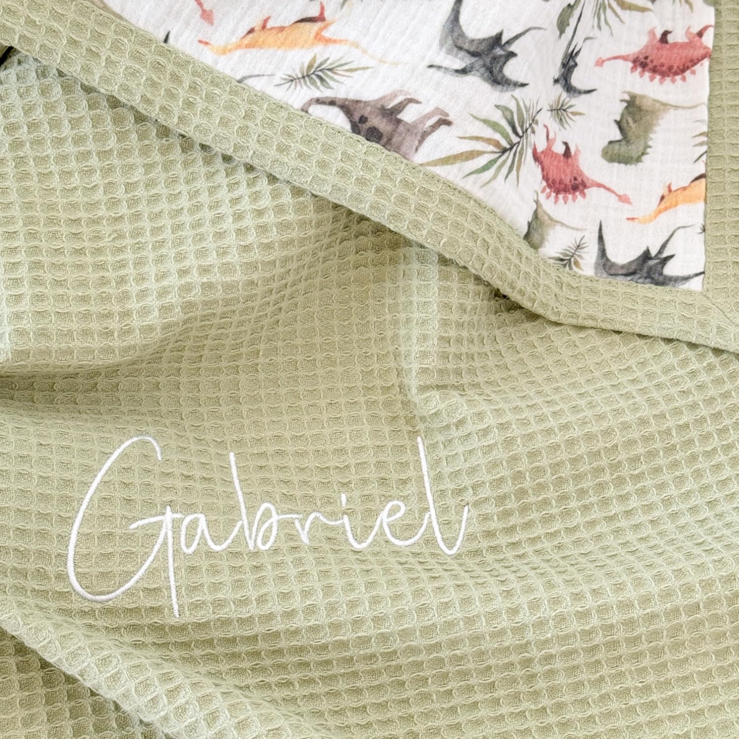 Personalized Baby Blanket with Name – Handmade 100% Organic Cotton Newborn Gift | Custom Knit