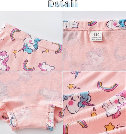 Sladatona Soft Girls Boyshort Panties Cotton Briefs Kids Underwear
