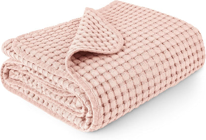 Konssy Waffle Baby Blanket - Soft & Cozy Nursery Swaddle Blanket, Lightweight Toddler Throw for