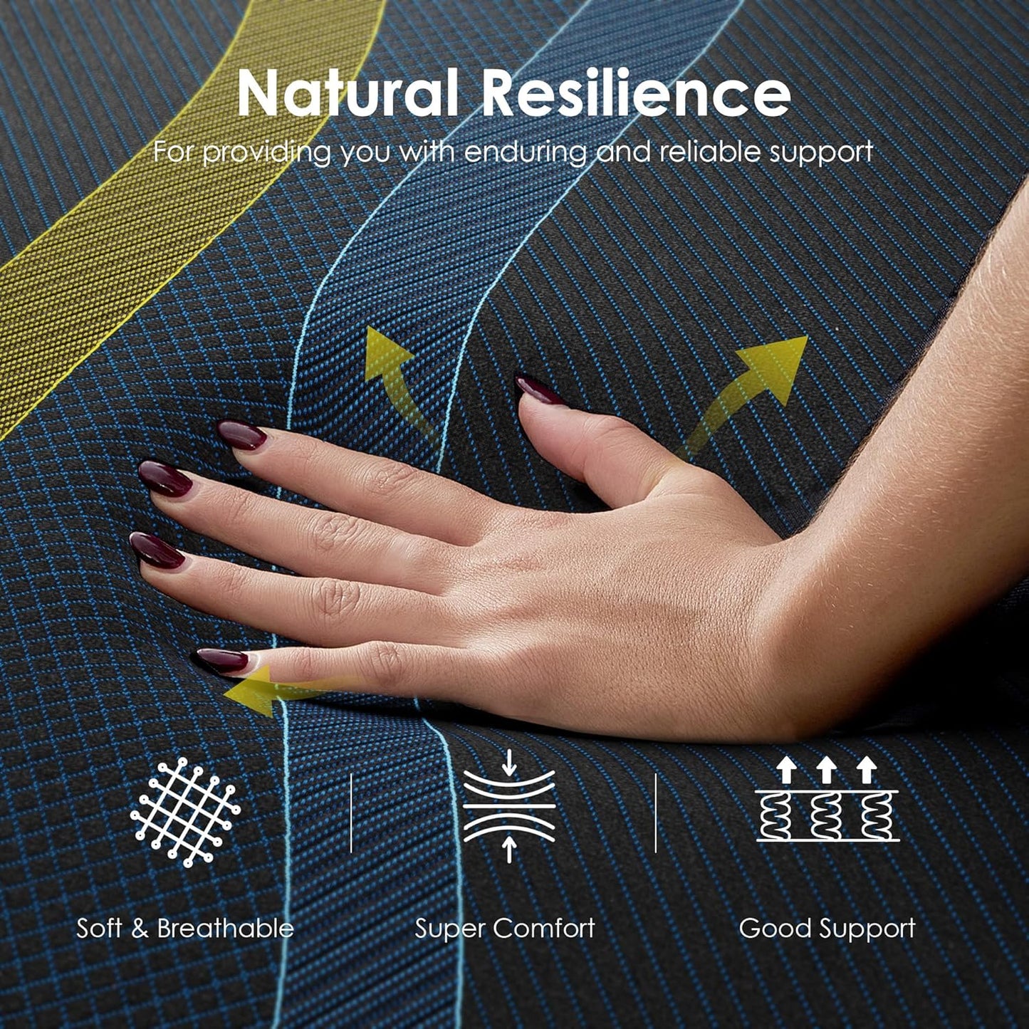 12 inch King Mattress Multi-Layer Memory Foam Mattress - Medium Firmness with Bamboo Charcoal & Green Tea Infusion