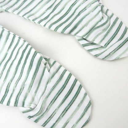 HonestBaby 3-pack Footed Pants Roomy Fit Pull on Bottoms 100% Organic Cotton for Infant Baby Boys, Girls, Unisex