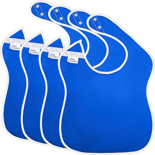 Large Waterproof Bibs Primary Collection - 4pk, 12pk, 48pk