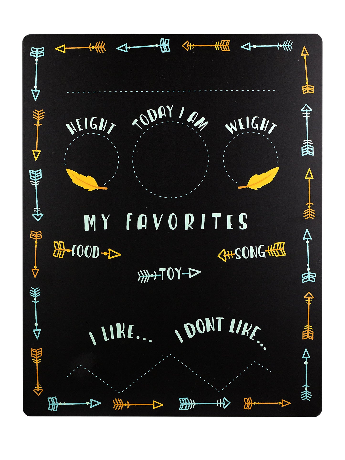 Tiny Idea’s Arrows Baby Milestone Chalkboard, Gender-Neutral Baby Photo Prop, Baby Décor Accessory