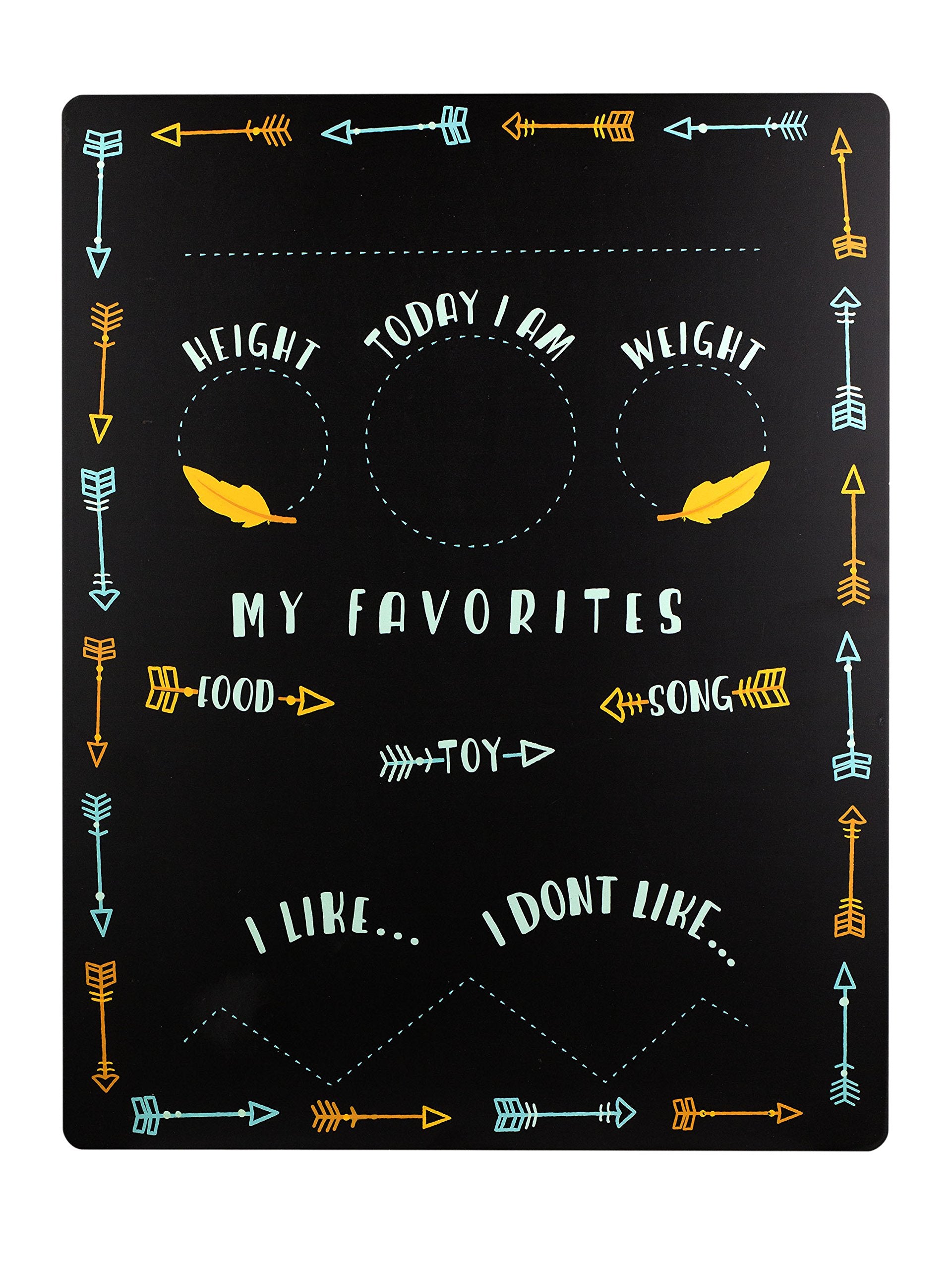 Tiny Idea’s Arrows Baby Milestone Chalkboard, Gender-Neutral Baby Photo Prop, Baby Décor Accessory