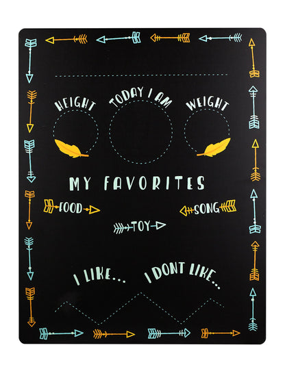 Tiny Idea’s Arrows Baby Milestone Chalkboard, Gender-Neutral Baby Photo Prop, Baby Décor Accessory