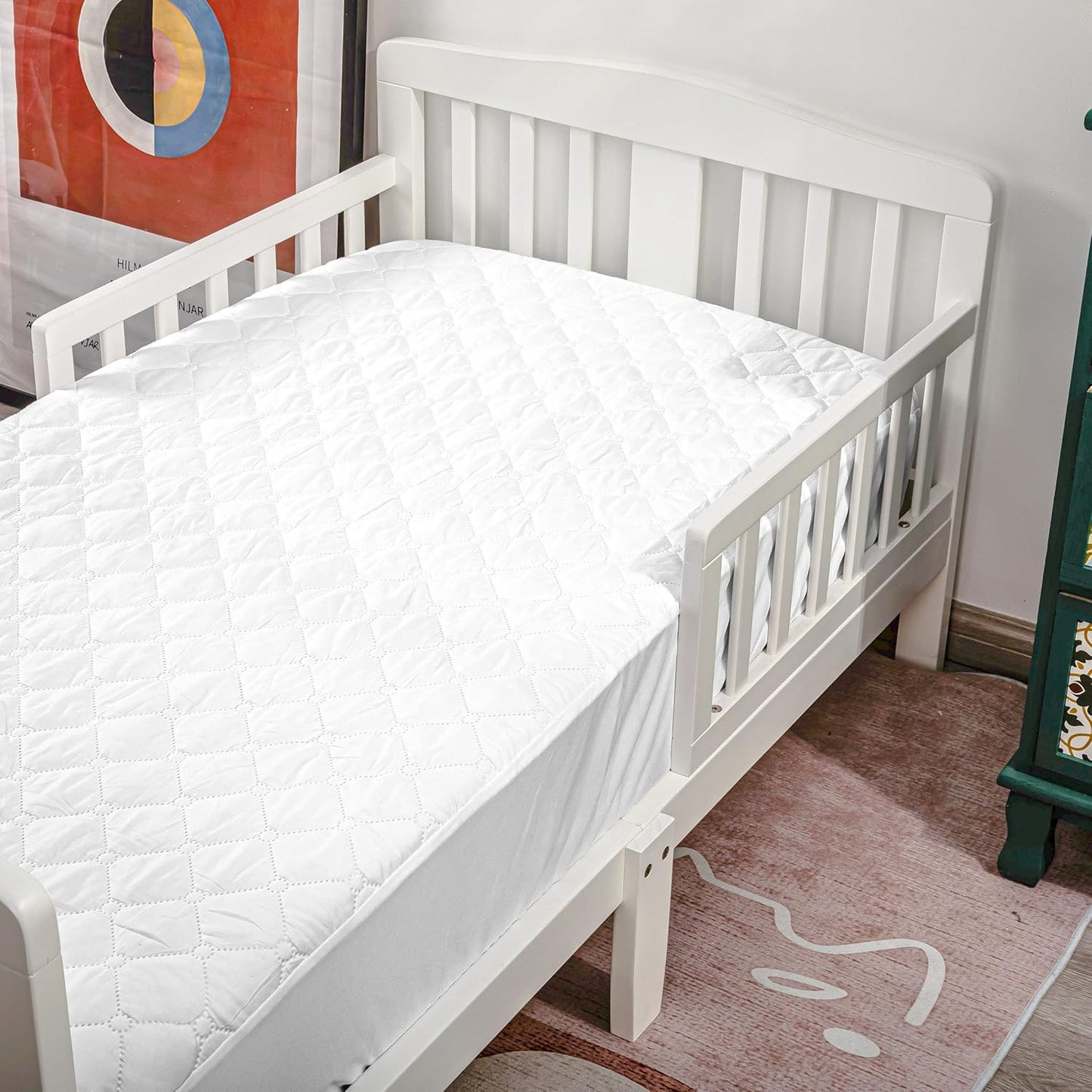 NTBAY 2 Pack Waterproof Mini Crib Mattress Protector, Quilted 24"x38" Fitted Mattress Cover