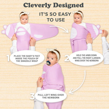 Bublo Baby Swaddles for Newborns – 4-Pack Infant Swaddles 0-3 Months – Adjustable Swaddle Sleep