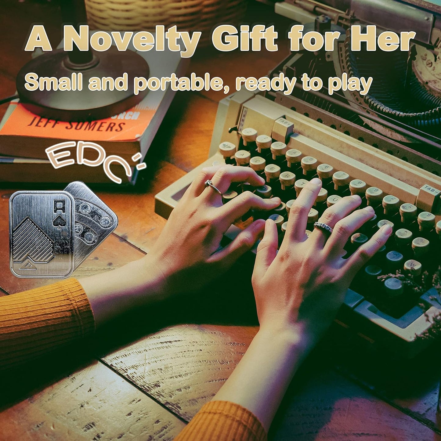 New Decompression Metal Poker Fidget_Slider, Hand Spinner Office Fidget Toys, Sensory Toys Anxiety Stress Relief Desk Toys Gifts for Adult Kids