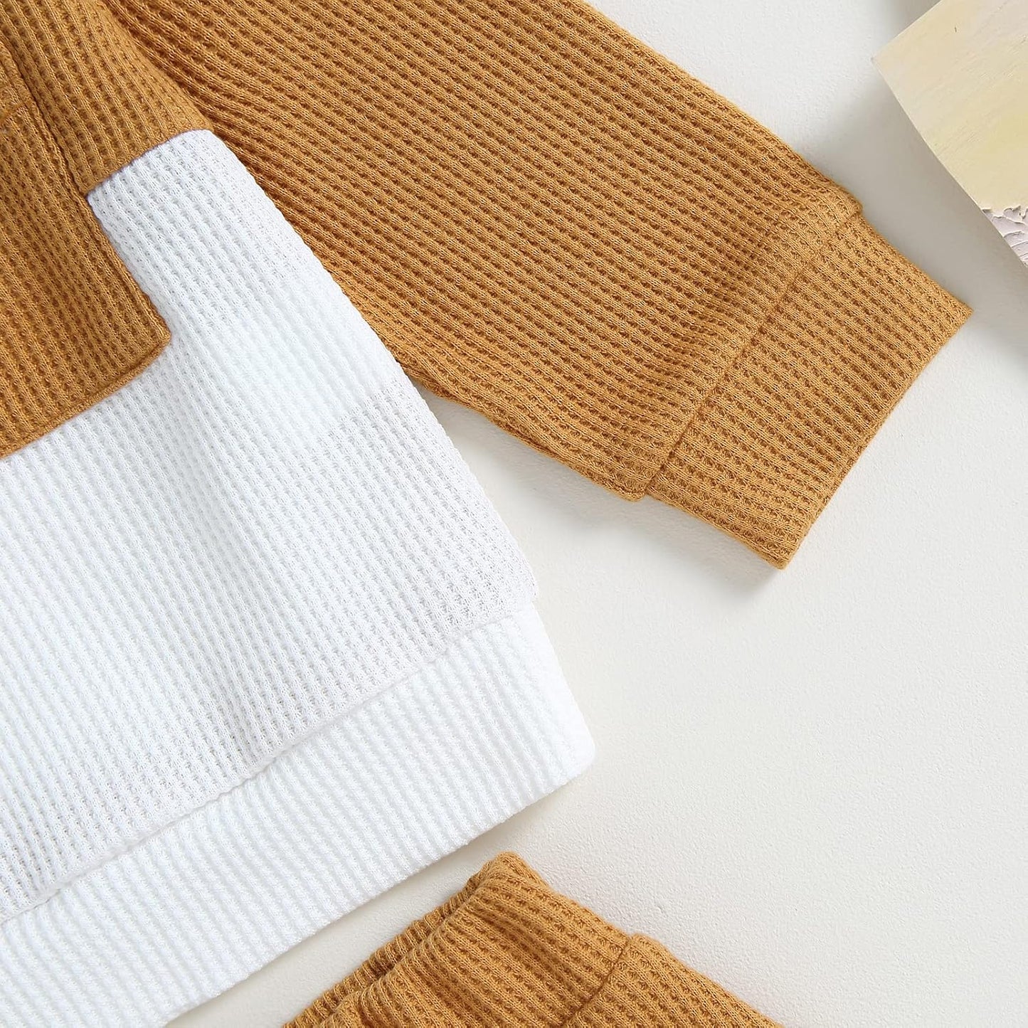 Kupretty Toddler Baby Boy Fall Winter Clothes Color Block Long Sleeve Sweatshirt Pullover Tops + Joggers Pants Outfit Set