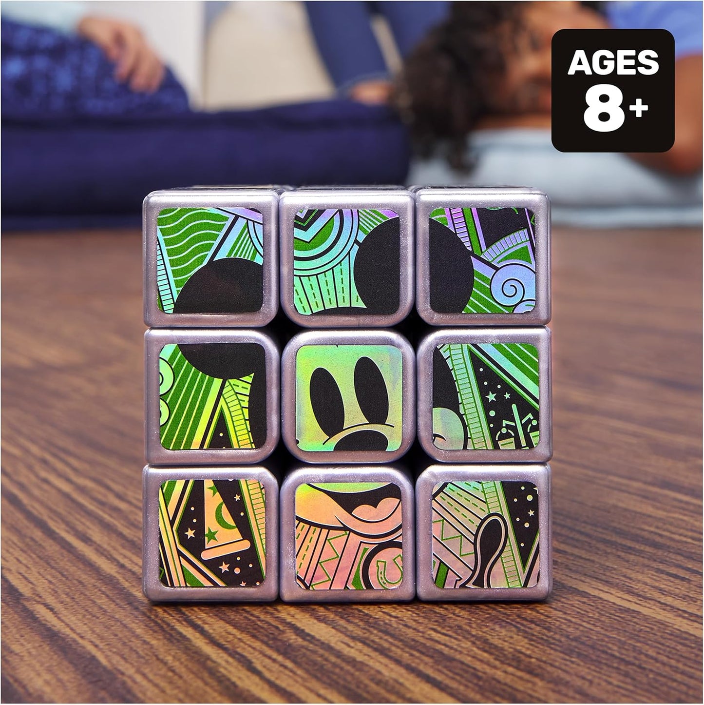 Rubik's Cube, Disney 100th Anniversary Metallic Platinum 3x3 Cube, Fidget Toys Adults, Mickey Mouse Toys, Easter Basket Stuffers, Disney Toys for Adults & Kids Ages 8+
