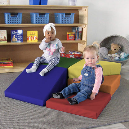 Factory Direct Partners 12366-AS SoftScape Playtime Corkscrew Climber for Infants and Toddlers, Colorful Beginner Soft Foam Structure for Indoor Active Play (5-Piece Set) - Assorted