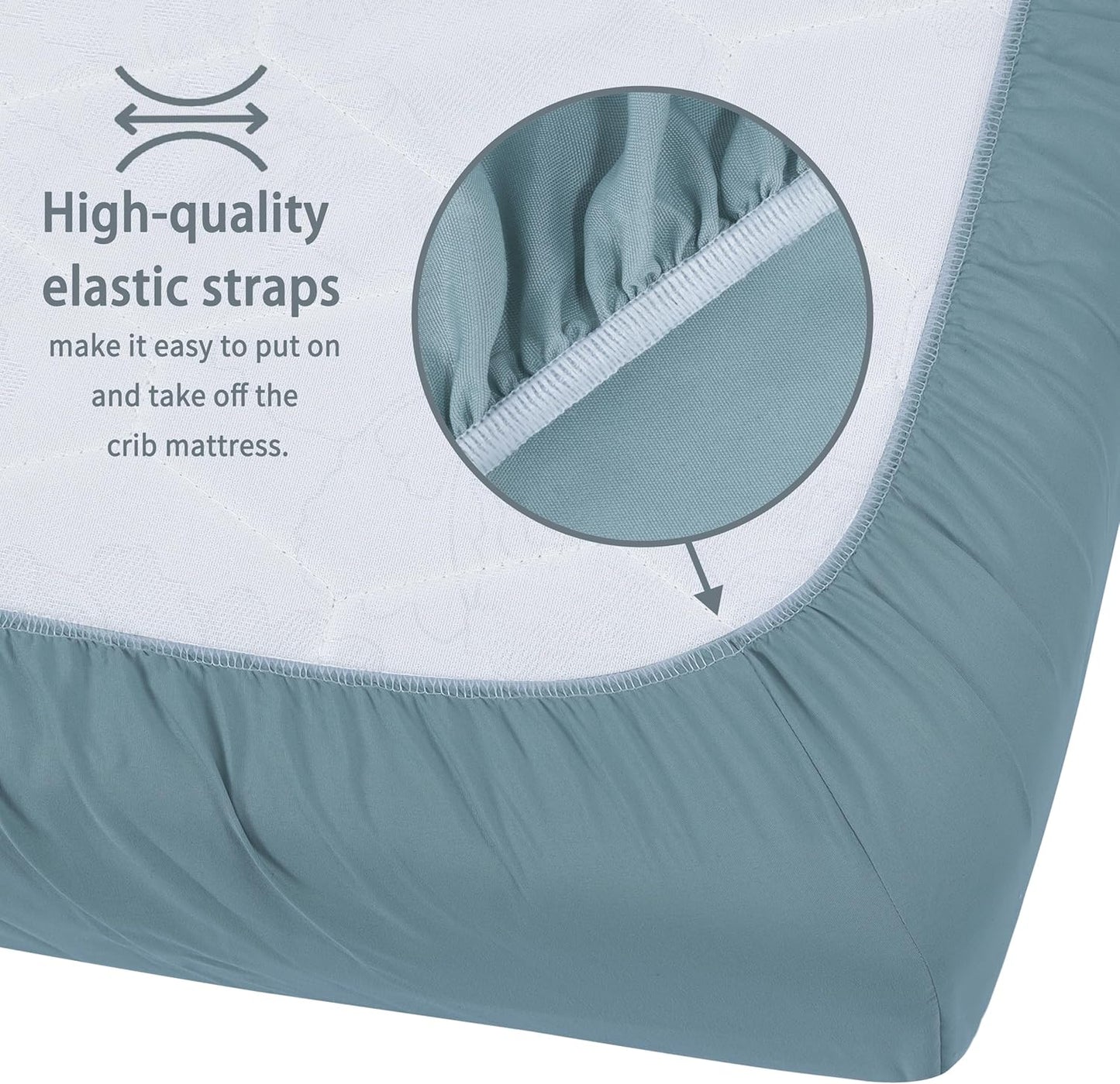 Baby Crib Sheets for Boys Girls, 2 Pack Fitted Crib Sheet for Standard Crib and Toddler Mattress