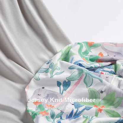 TILLYOU Baby Changing Pad Cover, Changing Table Cover for Girls Boys, Ultra Soft Breathable, 2 Pack Rainforest Elephant & Grey