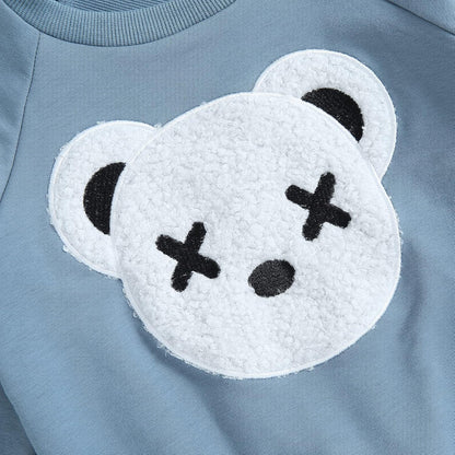 WZTYYDS Toddler Boy Clothes 2T 3T 4T 5T Fall Outfits Baby Pullover & Pants Sets Kids Winter 2Pcs Sweatsuit