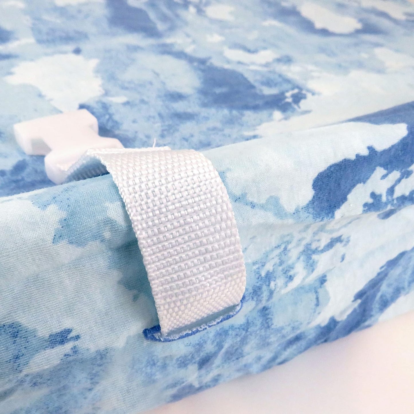 HonestBaby Boys Organic Cotton Changing Pad Cover, Watercolor World, One Size