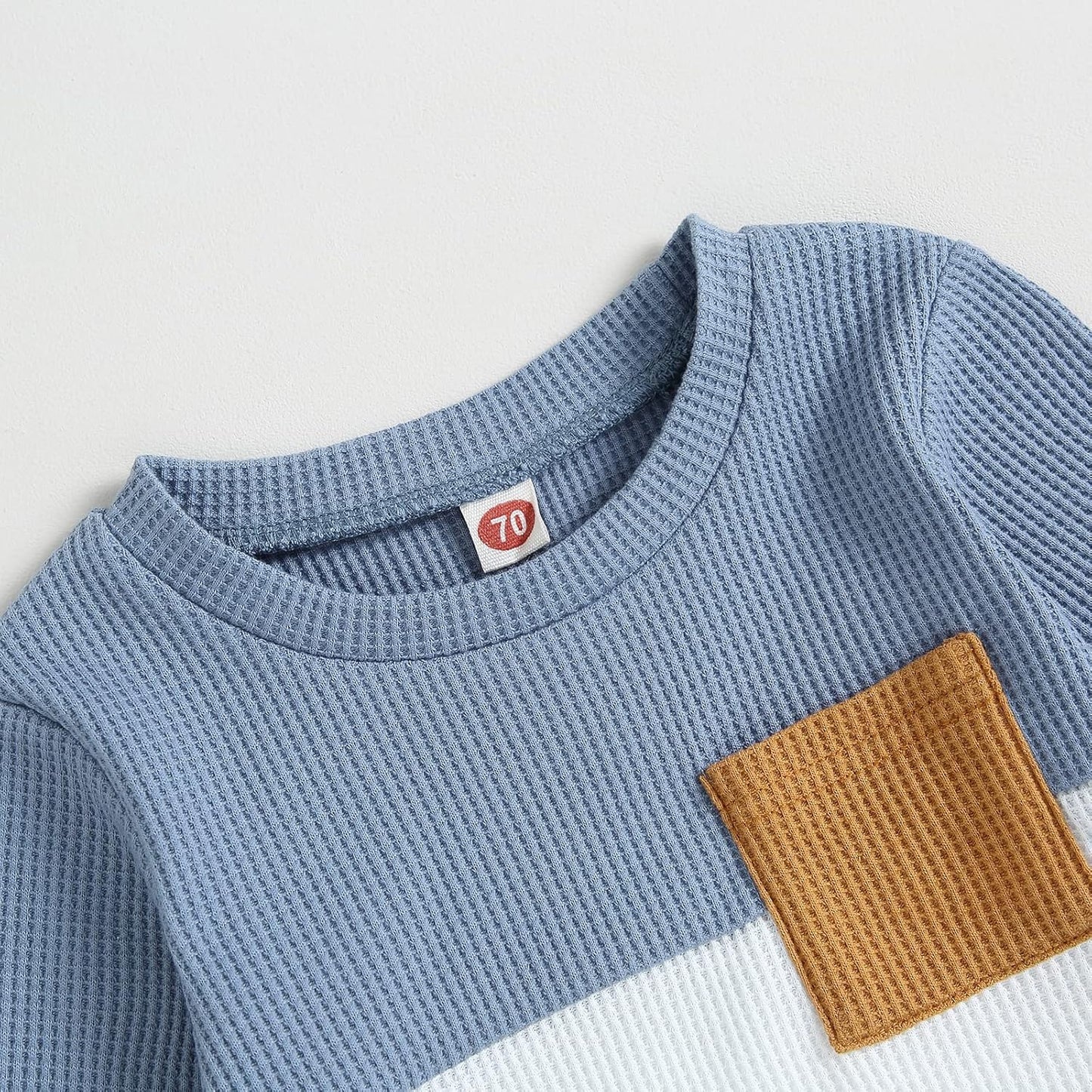 Kupretty Toddler Baby Boy Fall Winter Clothes Color Block Long Sleeve Sweatshirt Pullover Tops + Joggers Pants Outfit Set