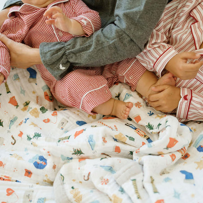 Little Unicorn Premium Quilted Throw | Super Soft, Multi-Layered Muslin XL Blanket| Great for Kids