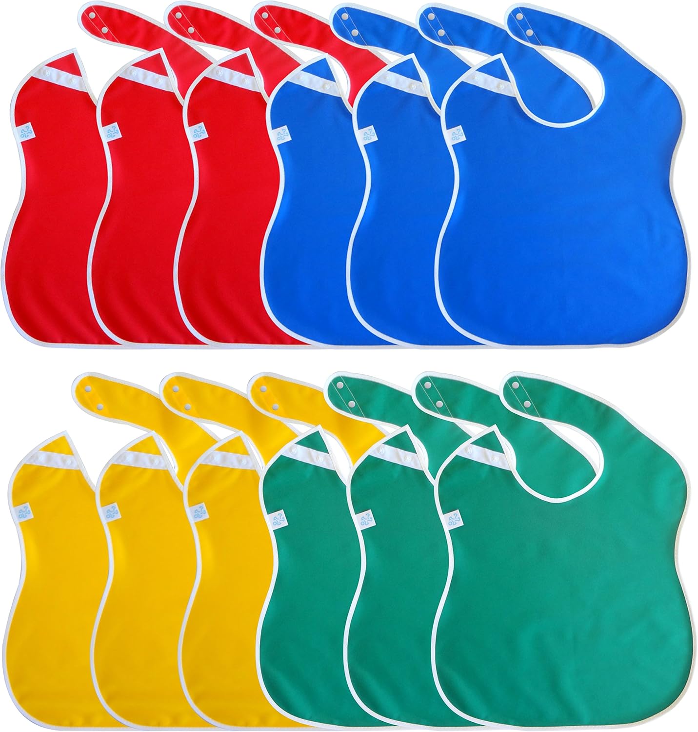 Large Waterproof Bibs Primary Collection - 4pk, 12pk, 48pk