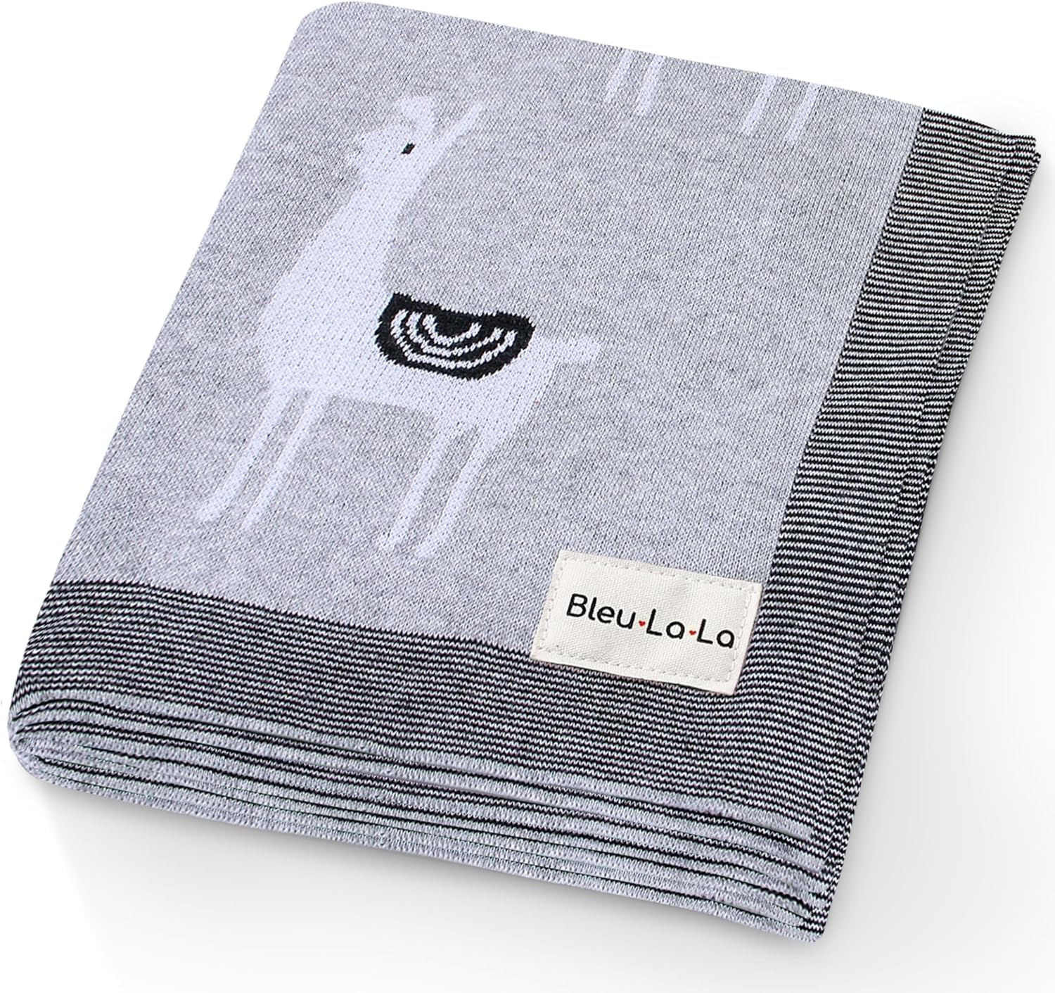 Knit Baby Swaddle Blanket - 100% Luxury Cotton Soft Cozy Receiving Swaddle Crib Stroller Blanket