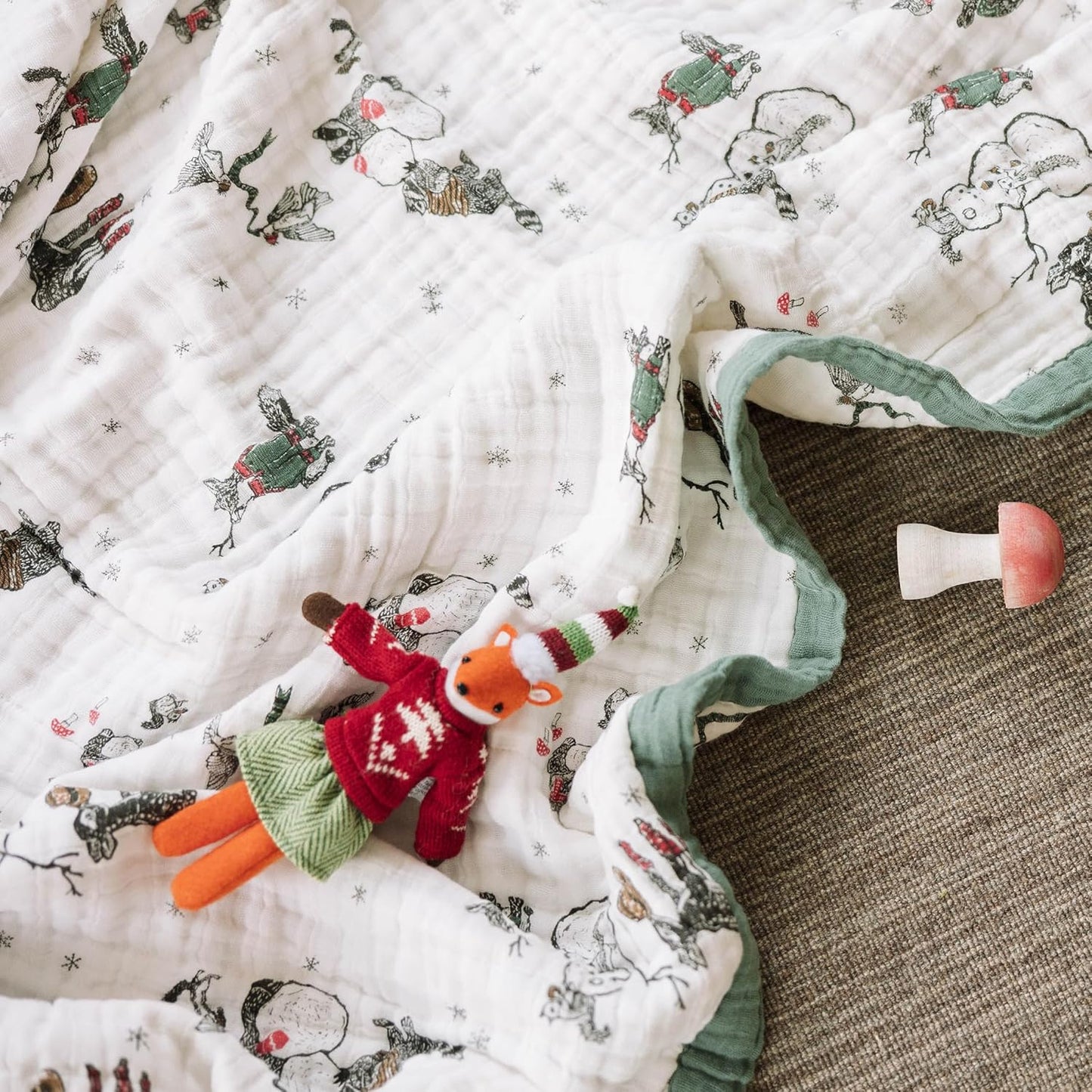 Little Unicorn Premium Quilted Throw | Super Soft, Multi-Layered Muslin XL Blanket| Great for Kids