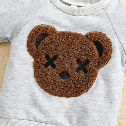 WZTYYDS Toddler Boy Clothes 2T 3T 4T 5T Fall Outfits Baby Pullover & Pants Sets Kids Winter 2Pcs Sweatsuit