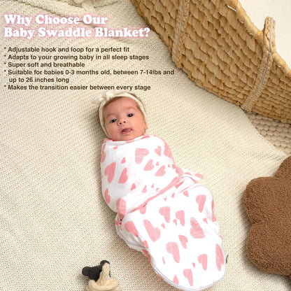 Bublo Baby Swaddles for Newborns – Zipper Swaddles 0-3 Months, 3-Pack – Organic Infant Sleep Sack