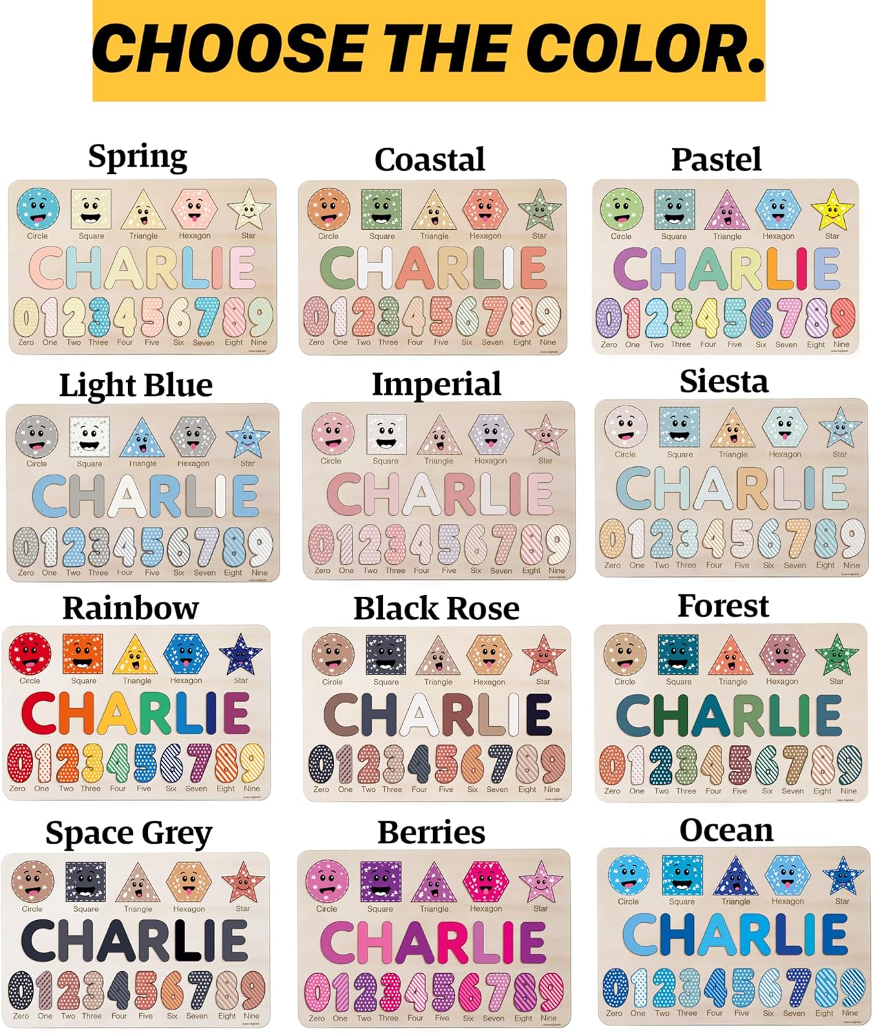 Puzzles for Toddlers Boy and Girl, Personalized Name Puzzle, 12 Month Toy, Gifts for 0 1 2 3 Years Old, Baby Gifts, Baby Shower, Christmas, NewBaby Gift, 0 3 6 9 12 18 24 36 Months