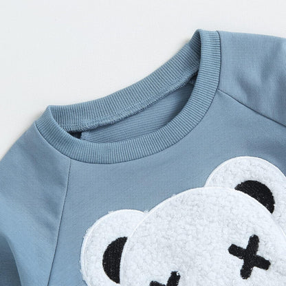 WZTYYDS Toddler Boy Clothes 2T 3T 4T 5T Fall Outfits Baby Pullover & Pants Sets Kids Winter 2Pcs Sweatsuit