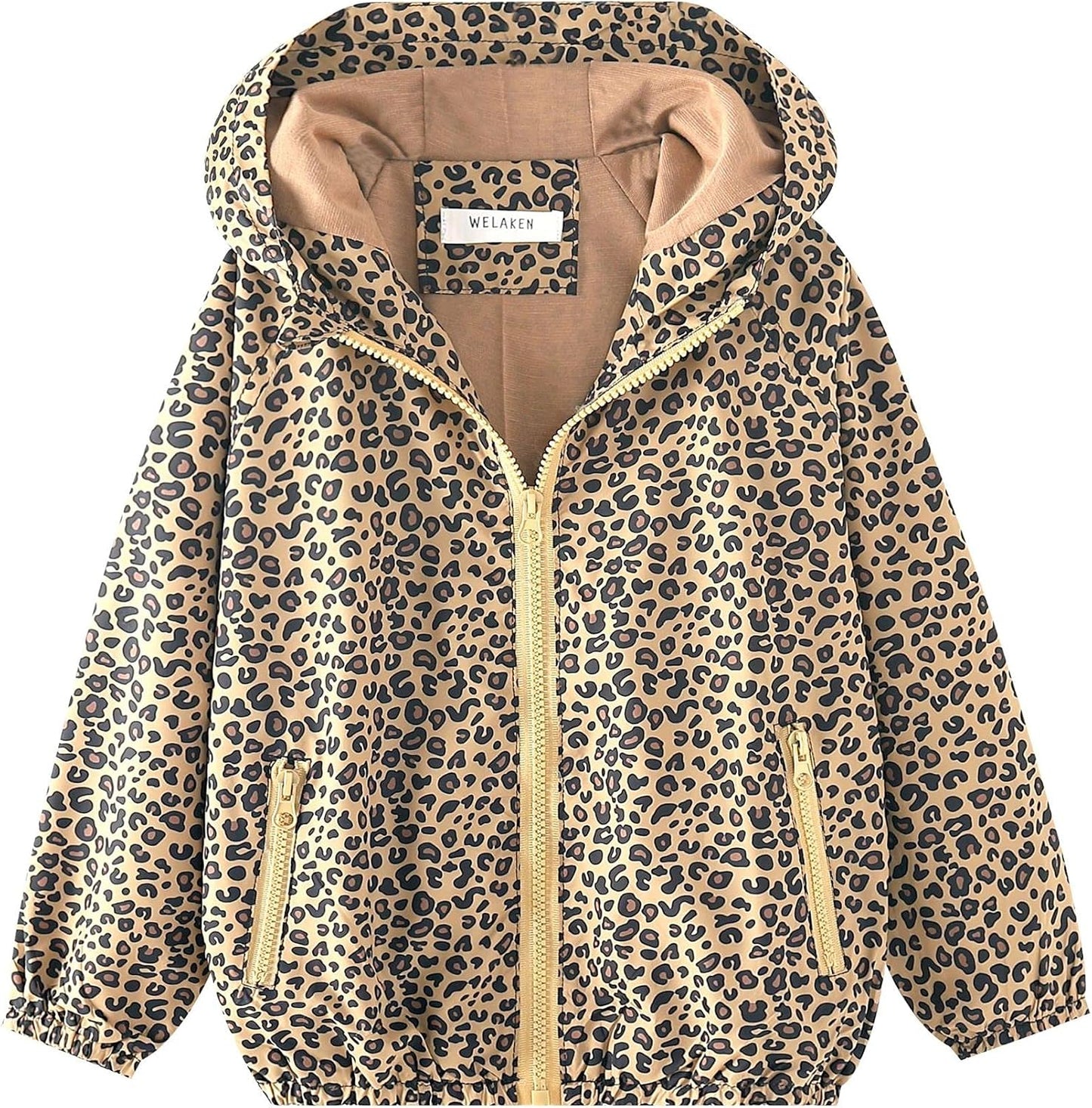 WELAKEN Lightweight Jacket for Girls Kids & Toddler II Girls' Print Water-Resistant Jacket